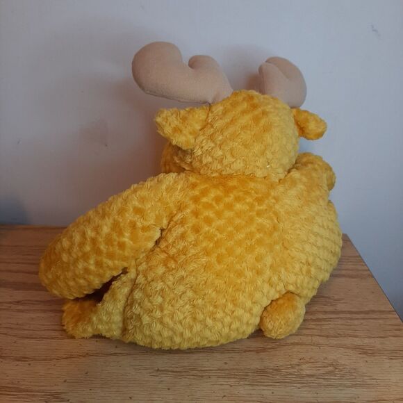 Vintage Plush Moose Tissue Box Holders / Cover Mustard Yellow - Picture 9 of 12